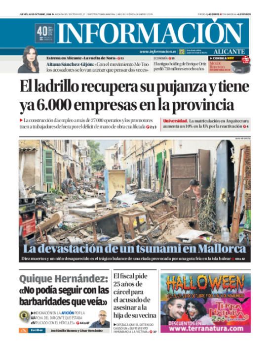 Estas han sido las portadas más destacadas de INFORMACIÓN en 2018