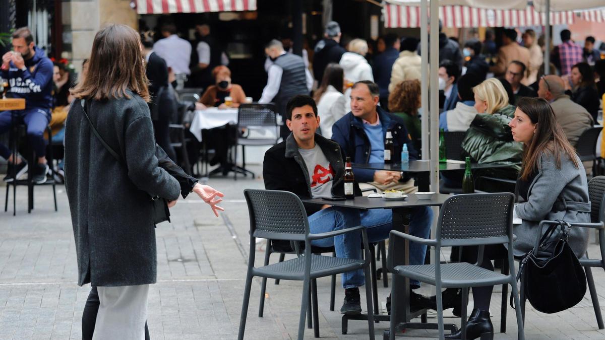 Ambiente en terrazas de Madrid.