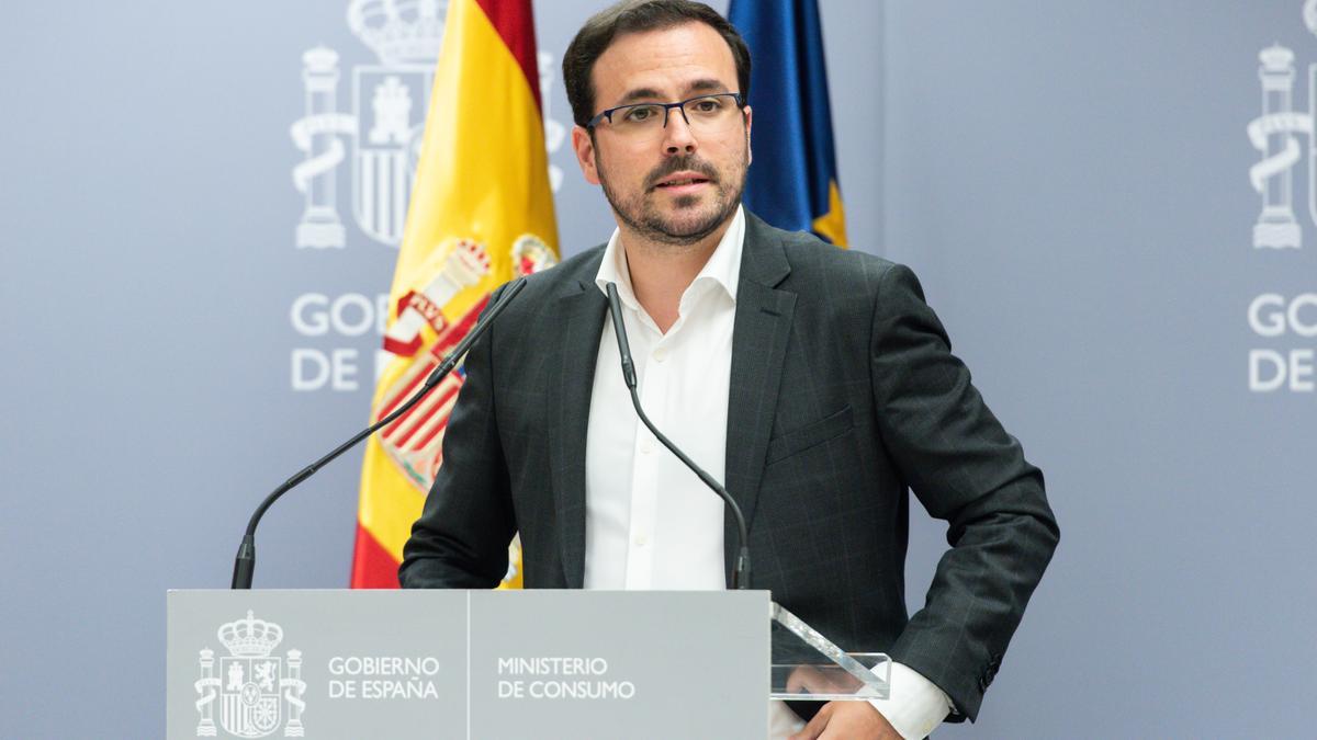 El ministro de Consumo, Alberto Garzón.