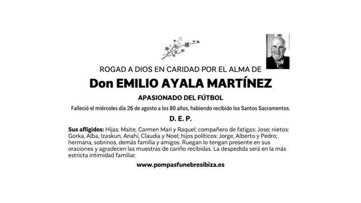 Esquela Emilio Ayala Martínez