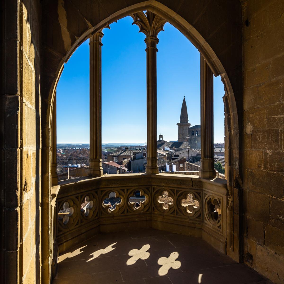 Vista panorámica desde un balcón del Palacio Real de Olite