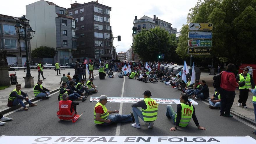 El sector del metal en O Salnés y Ullán paralizado por la segunda jornada de huelga
