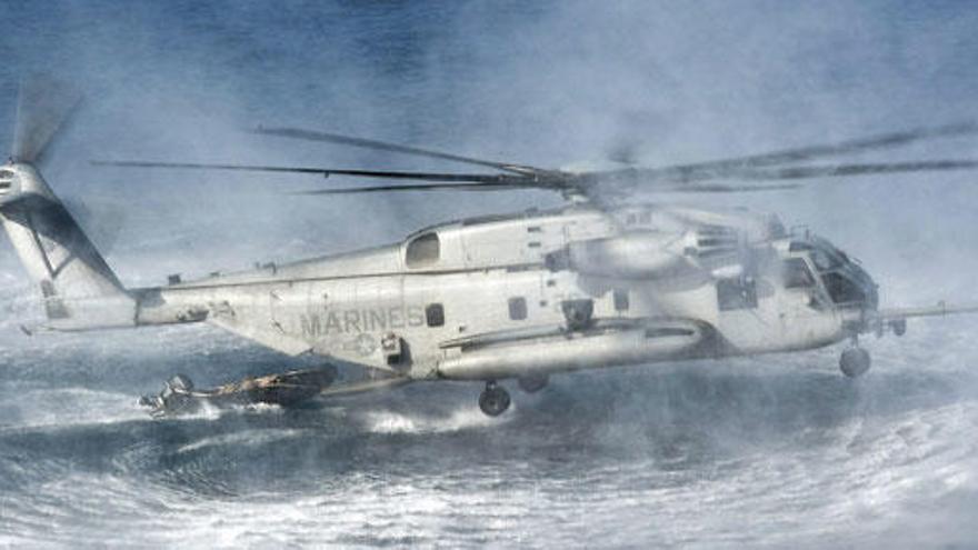 Imagen de un CH-53E, similar a un helicóptero siniestrado.