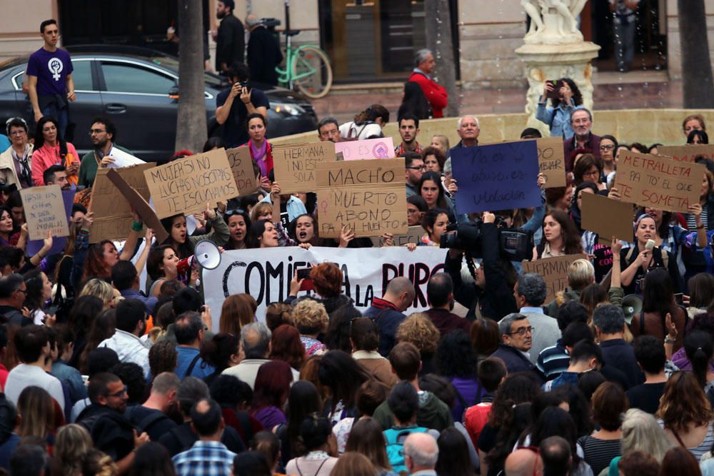 Manifestación en Málaga contra la sentencia de la Manada