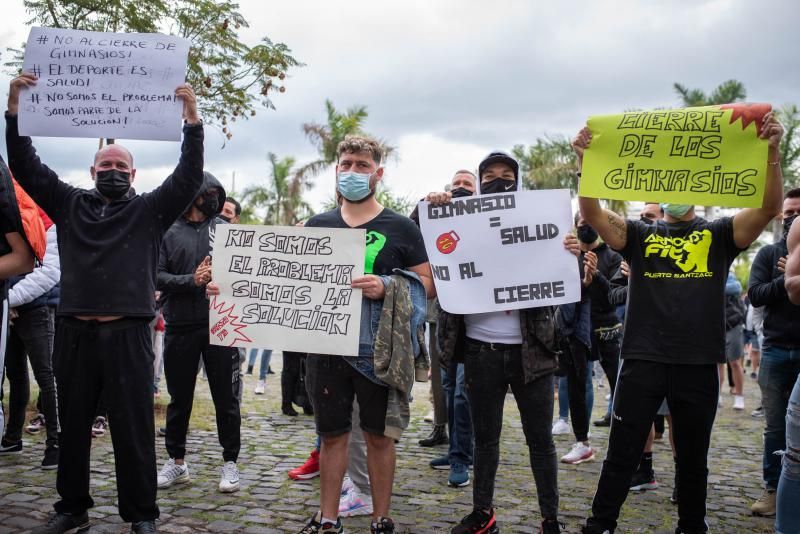Los gimnasios de Tenerife salen a la calle en demanda de ayudas por la crisis del Covid-19
