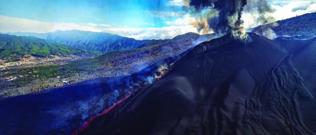 Caída de piroclastos del volcán de La Palma