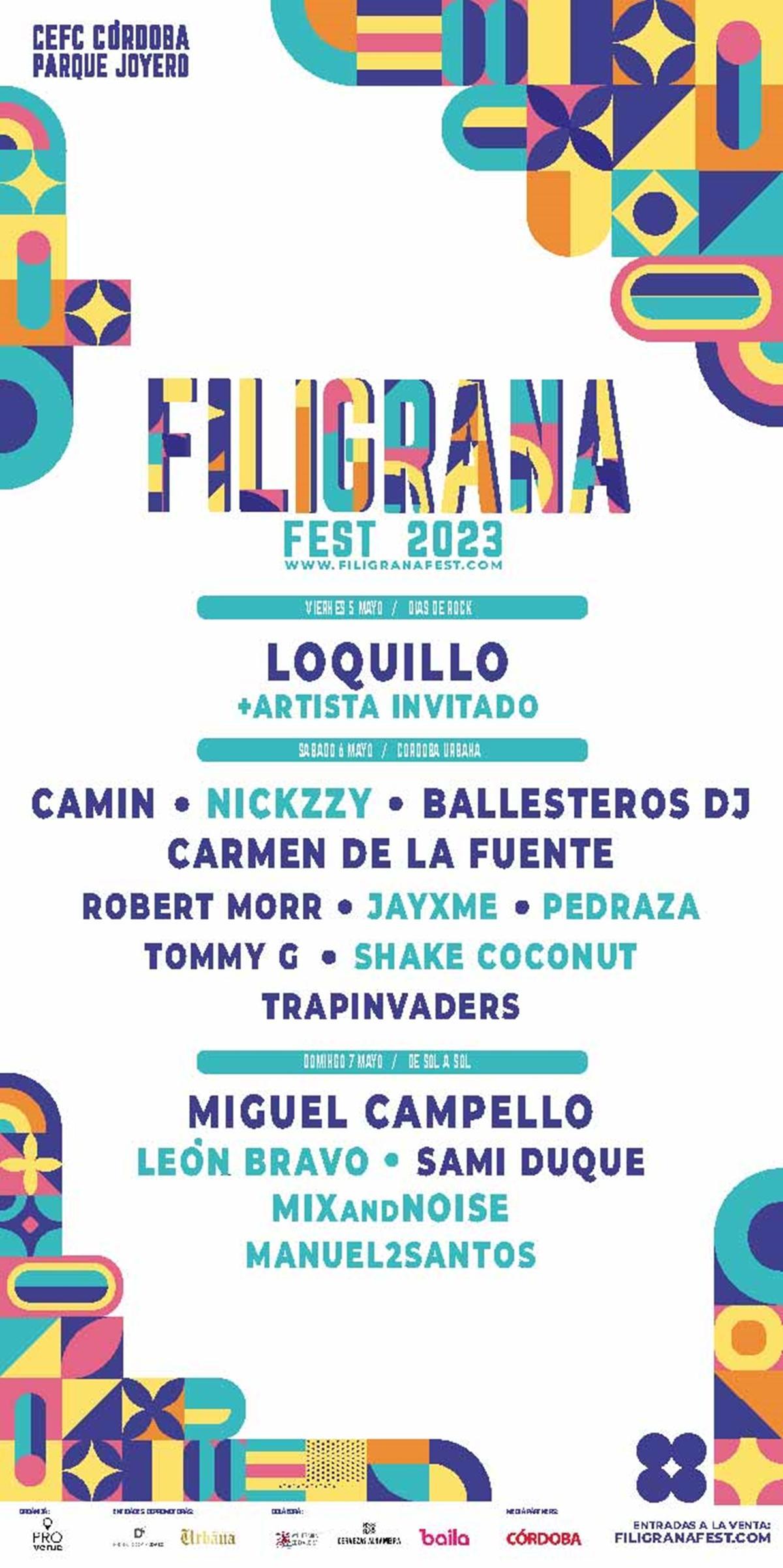 Cartel del Filigrana Fest 2023.