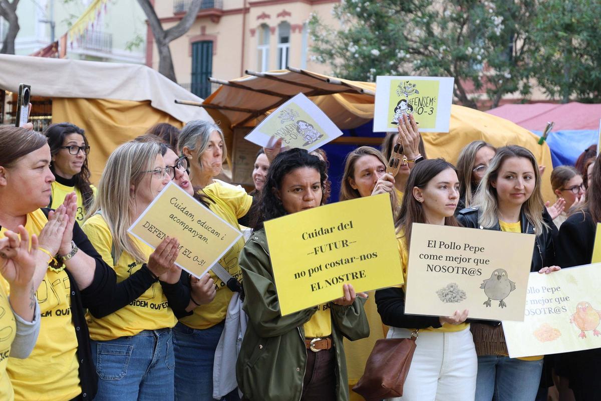 Protesta de las educadoras de Infantil de 0 a 3 años en Ibiza