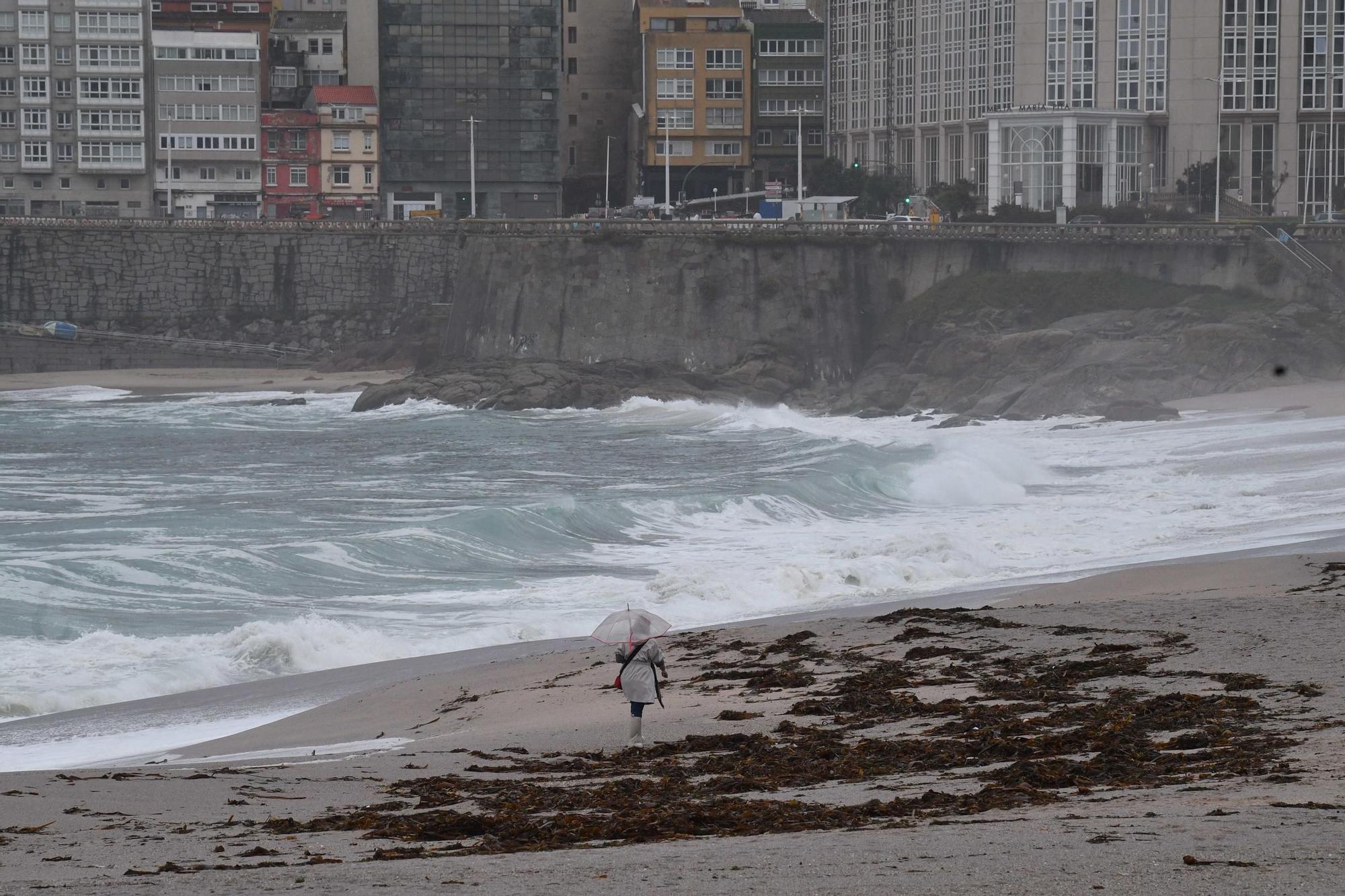 Borrasca Kirk: el paso del temporal por A Coruña