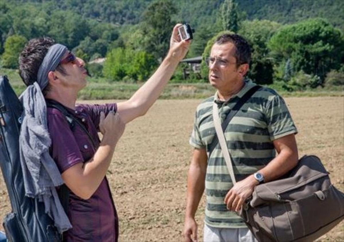 Berto Romero i Andreu Buenafuente, durant el rodatge d’’El pregón’. Berto Romero i Andreu Buenafuente, durant el rodatge d’’El pregón’.