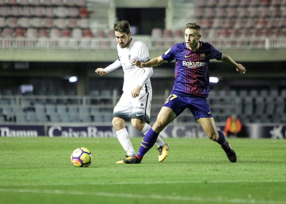El partido entre el Barcelona B y el Sporting de Gijón, en imágenes