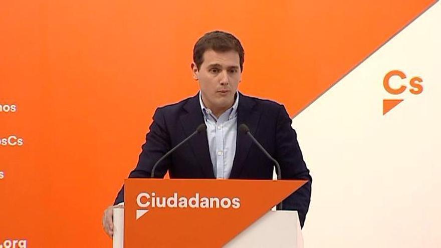 Albert Rivera confirma el apoyo de Ciudadanos a la investidura de Garrido