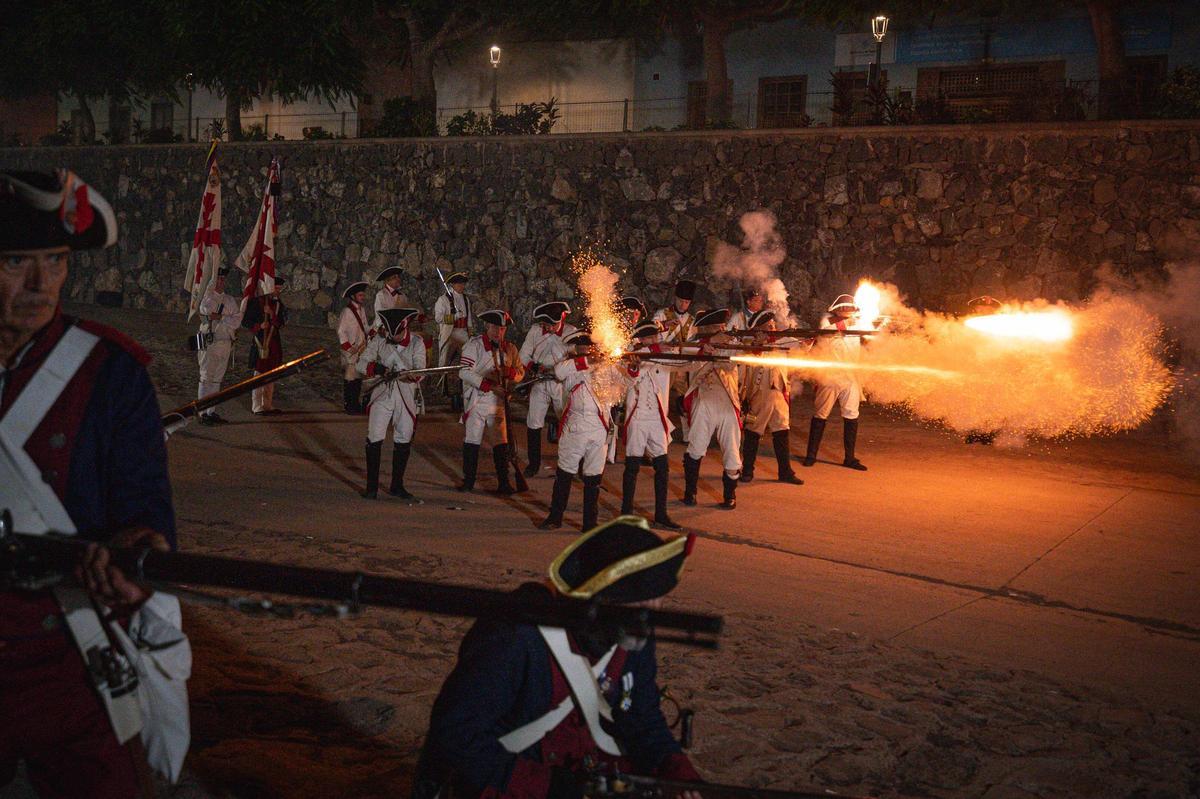 Un momento de la recración de La Gesta este viernes 24 de julio de 2026 en Santa Cruz de Tenerife.