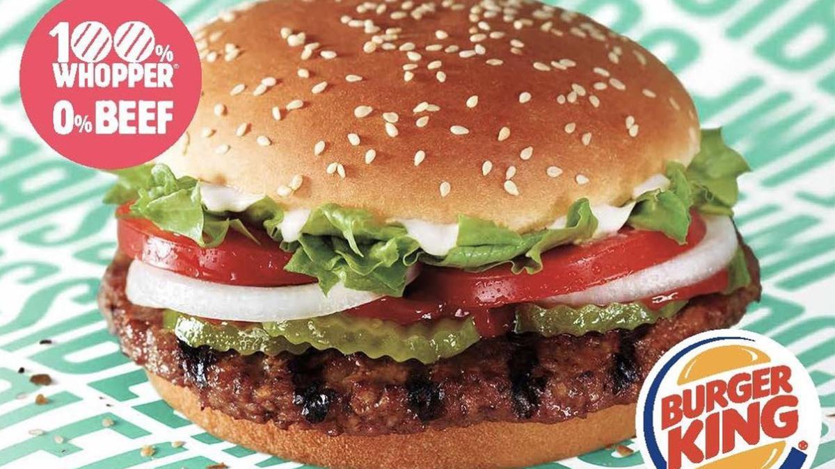 Burguer King lanza su primera hamburguesa vegana.