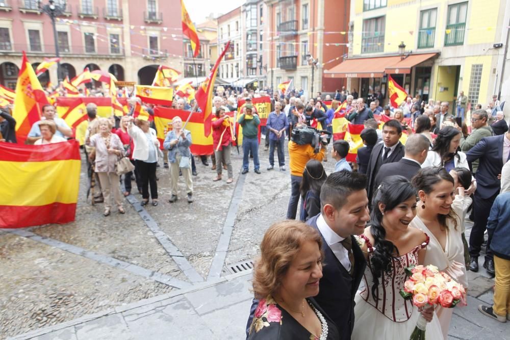 Manifestación en Gijón por la unidad de España