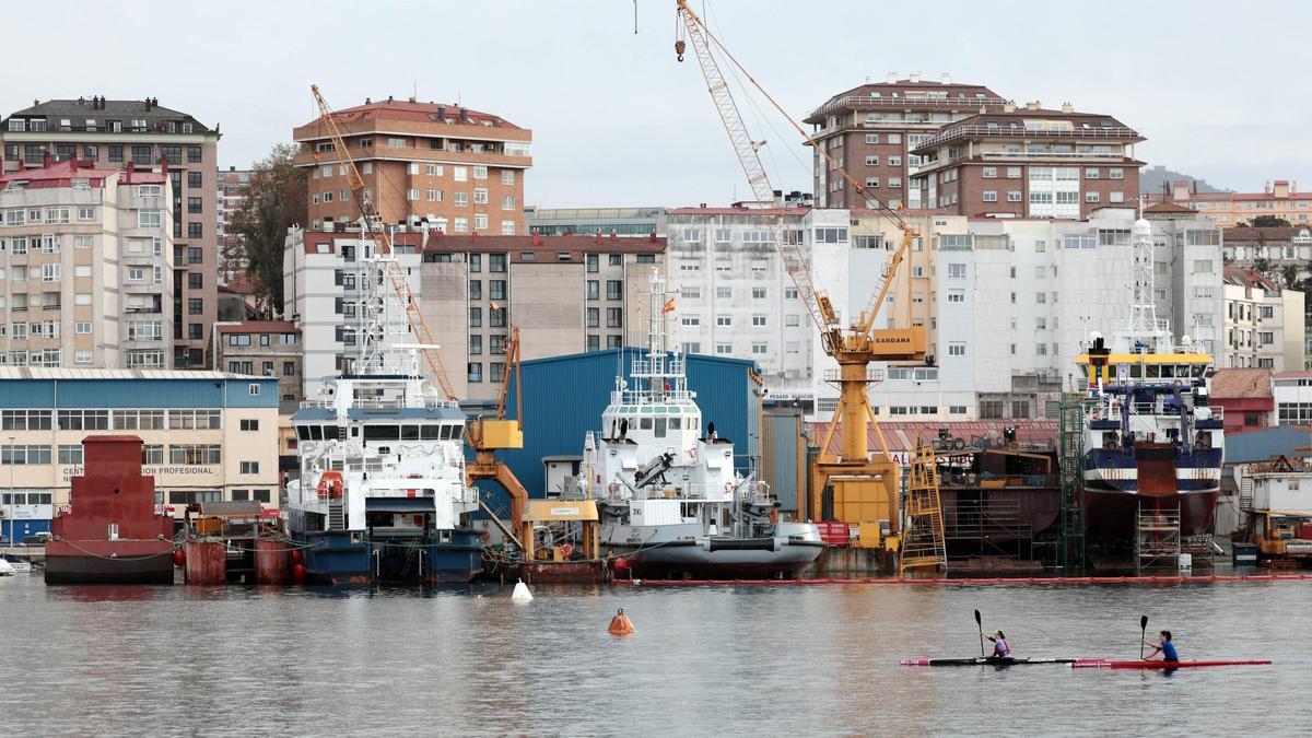 Vista general de Astilleros Cardama el pasado 23 de octubre