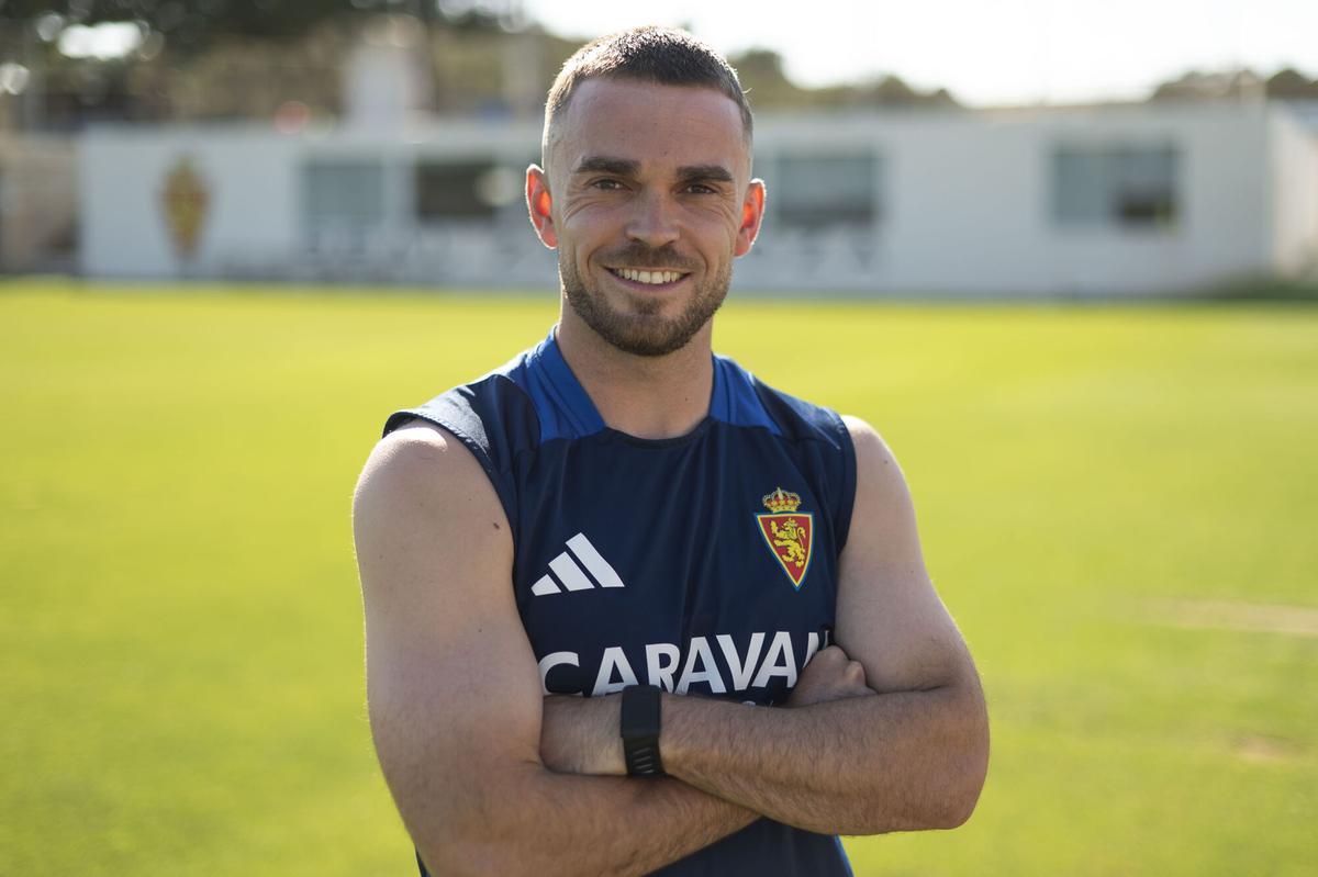 Mario Soberón en la ciudad deportiva del Real Zaragoza