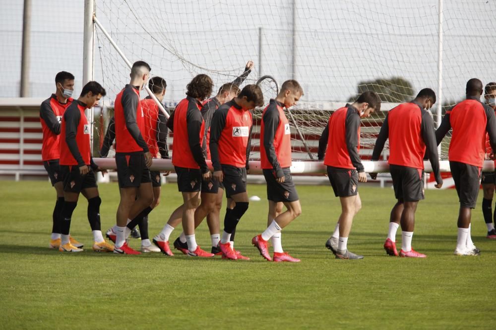 Entrenamiento del Sporting en Mareo.