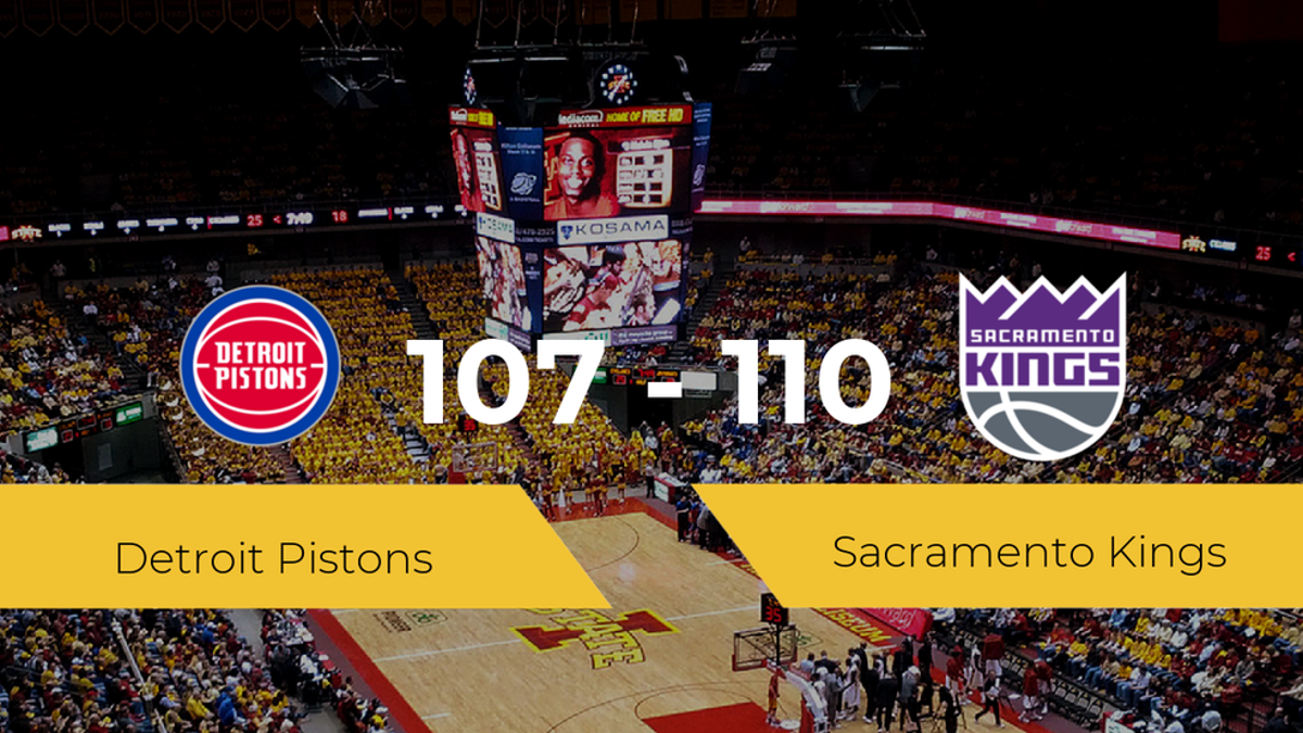 Victoria de Sacramento Kings ante Detroit Pistons por 107-110