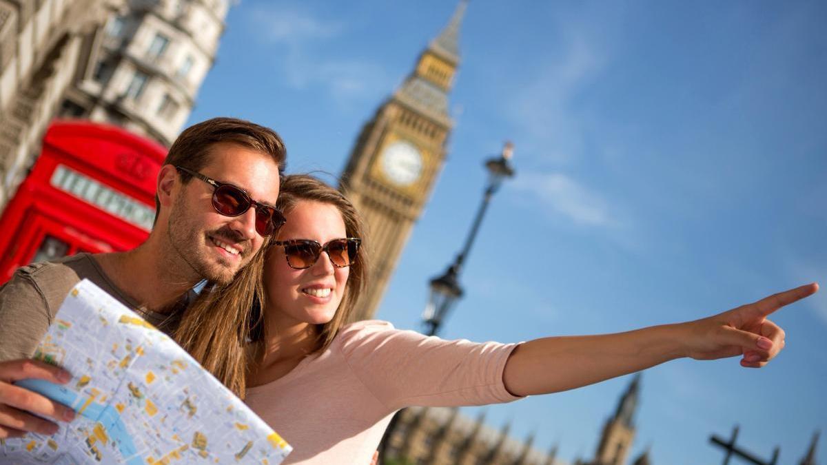 Turistas en Londres.