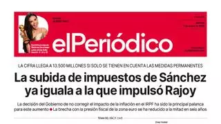 La portada de EL PERIÓDICO del 7 de enero de 2025