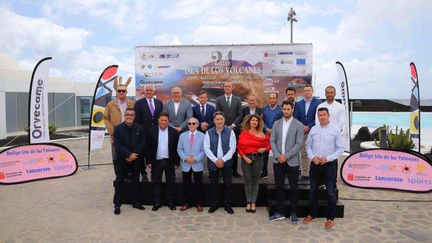 Presentación del Rallye Islas de los Volcanes- Trofeo Ciudad de Arrecife, el pasado martes, en el Islote de la Fermina, en Arrecife.