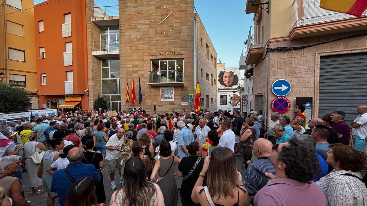 La concentración en solidaridad con Ceuta que tuvo lugar en Calp