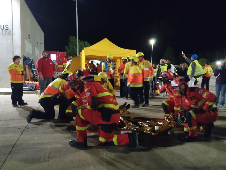 Simulacre d'accident al túnel de Pertús