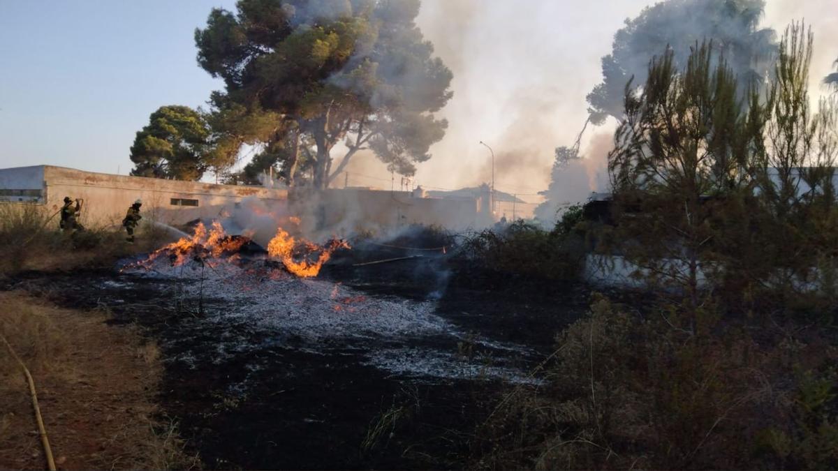 Incendio en Cala Pada