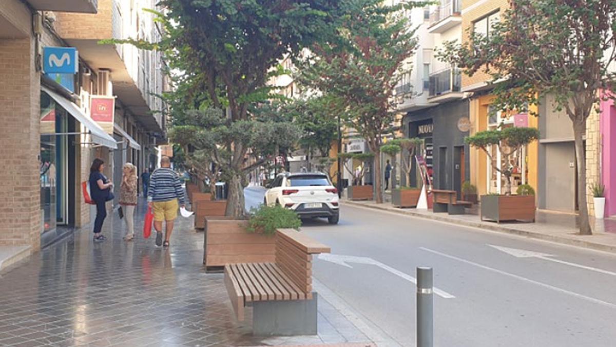 La calle Martínez Valls de Ontinyent.
