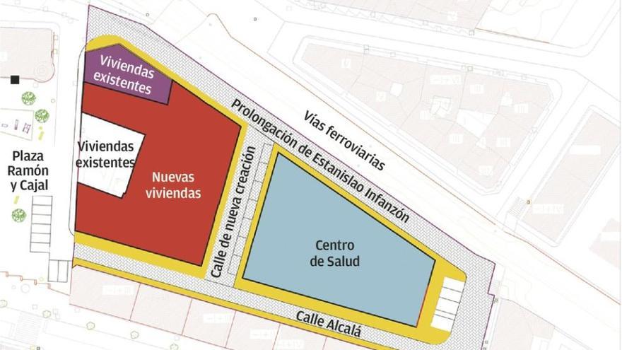 El futuro centro de salud cambia el planeamiento de Sotrondio