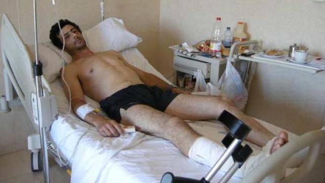 Manuel Jiménez, uno de los heridos, en una imagen del Hospital.