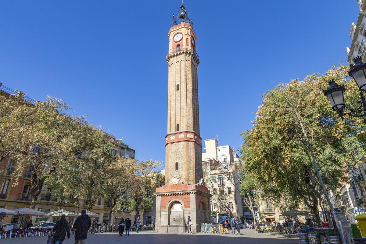 Plaza de la Vila, en el barrio de Gracia, Barcelona