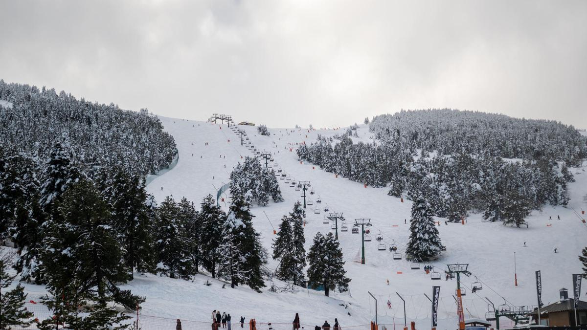 L'estació d'esquí de la Molina durant el temporal de neu