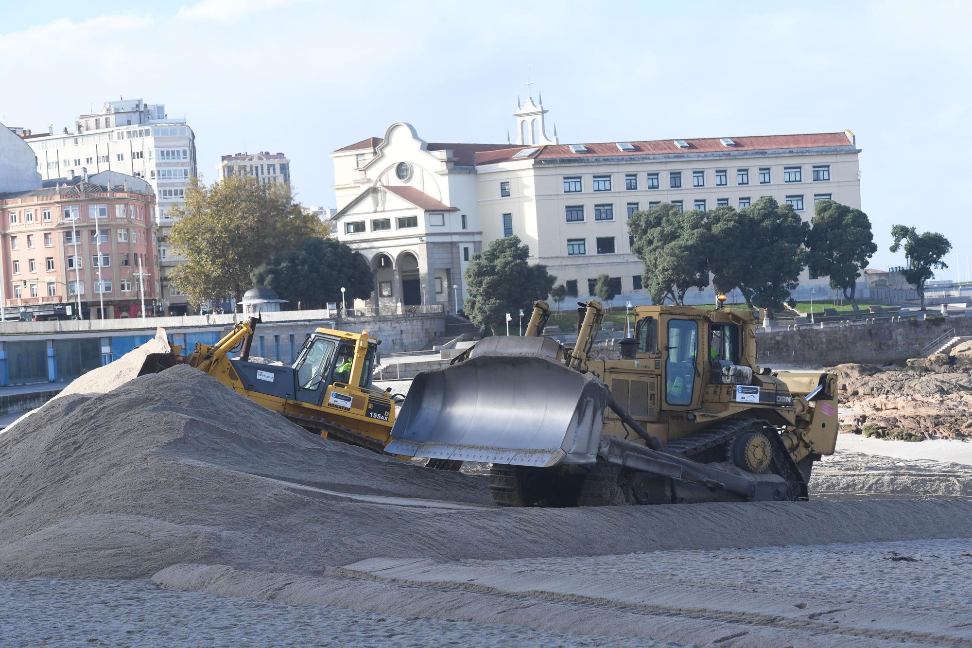 Las dunas de Riazor protegerán el paseo de los temporales