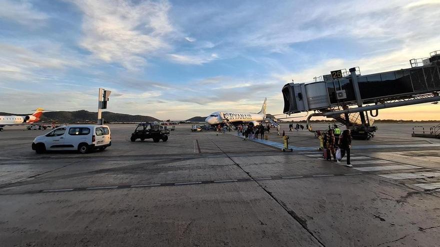 El aeropuerto de Ibiza mantiene en enero el aumento de la actividad del año pasado