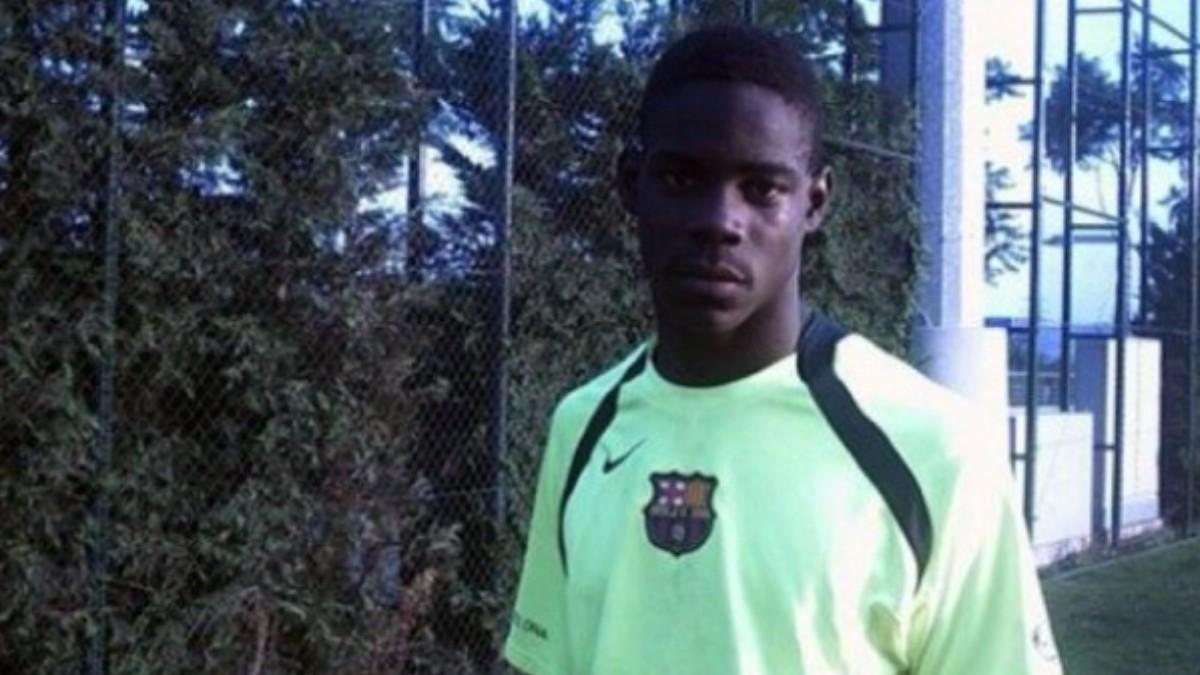 Mario Balotelli durante su breve paso por la Masía