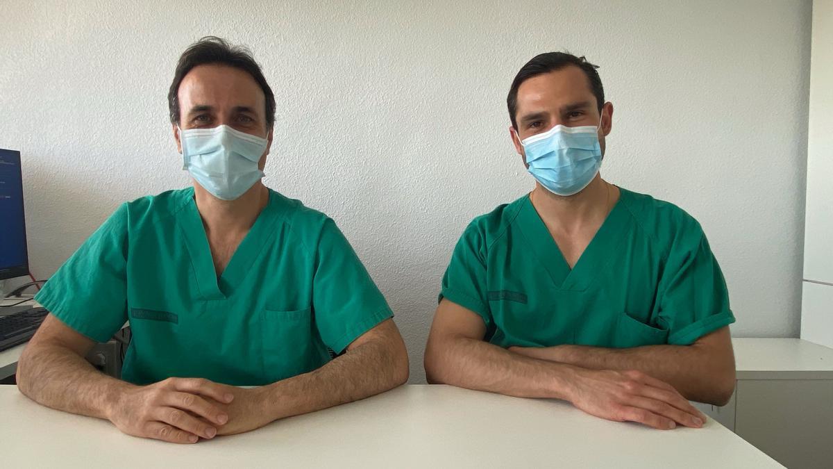Los dos profesionales del Hospital de Elche que participan en el proyecto europeo