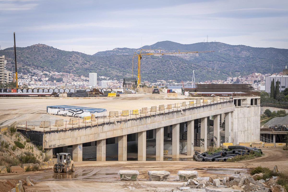 Así están las obras de la futura estación de la Sagrera