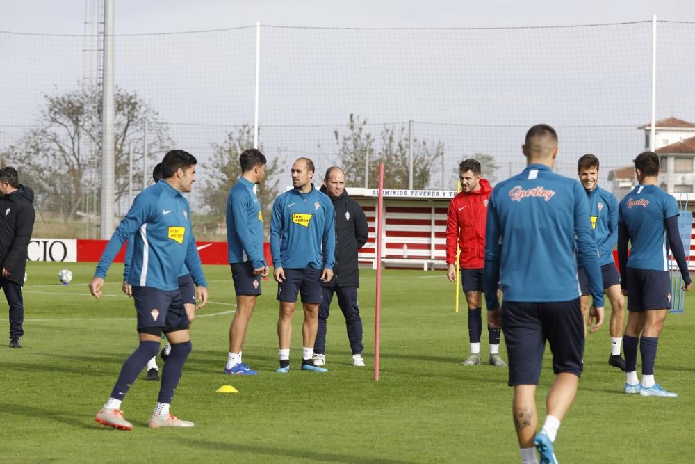 Entrenamiento del Sporting en Mareo.