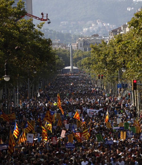 Manifestació contra el terrorisme i en suport a les víctimes dels atemptats de Barcelona