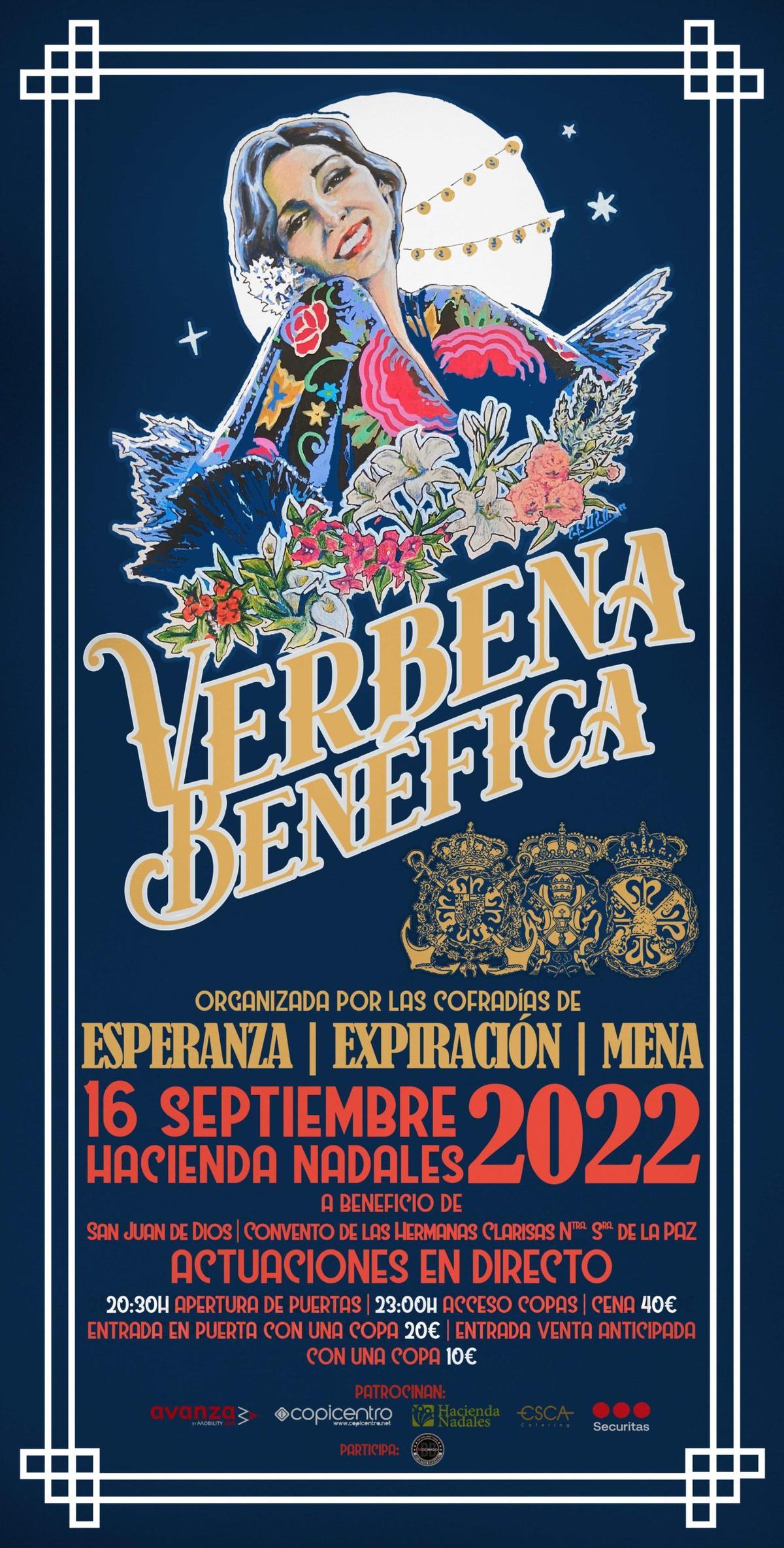 Detalle del cartel realizado por Pablo Cortés del Pueblo para anunciar la verbena.