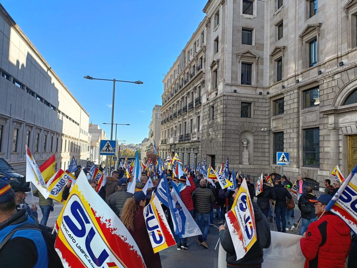 Un momento de la manifestación celebrada en Madrid.