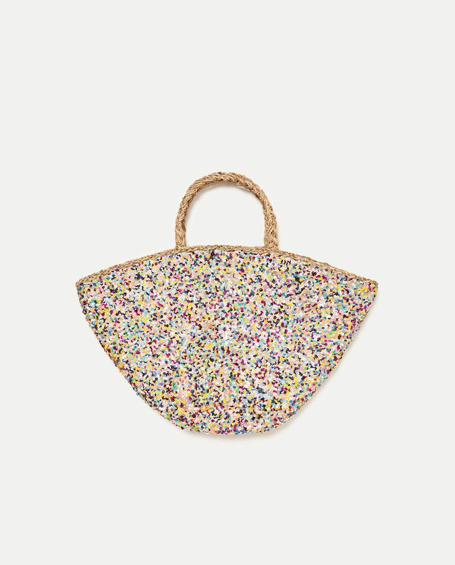 Bolsa yute lentejuelas, Zara