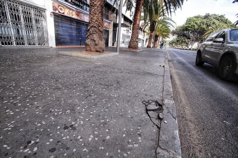 Así quedó la zona de terrazas del atropello múltiple de la Avenida de Anaga