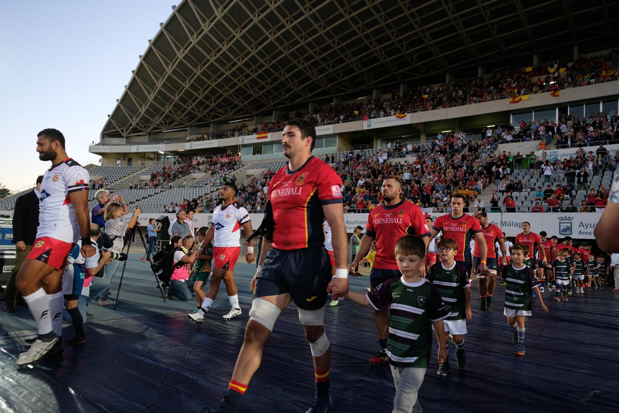 Málaga disfruta del España - Tonga de rugby