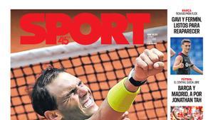 La portada SPORT de dia 11 de octubre de 2024