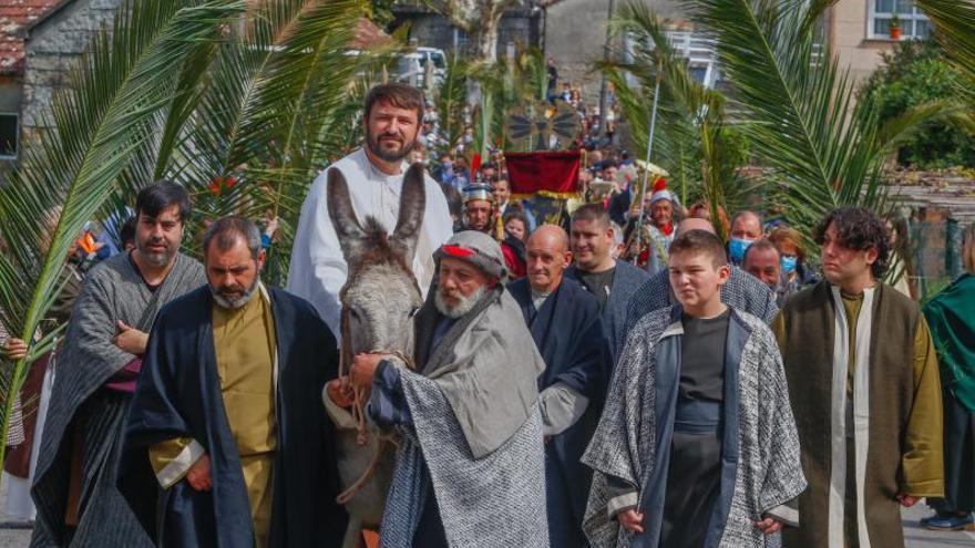 Marcos Roma, durante la escenificación de la entrada triunfal de Jesús en Jerusalén.   | // IÑAKI ABELLA