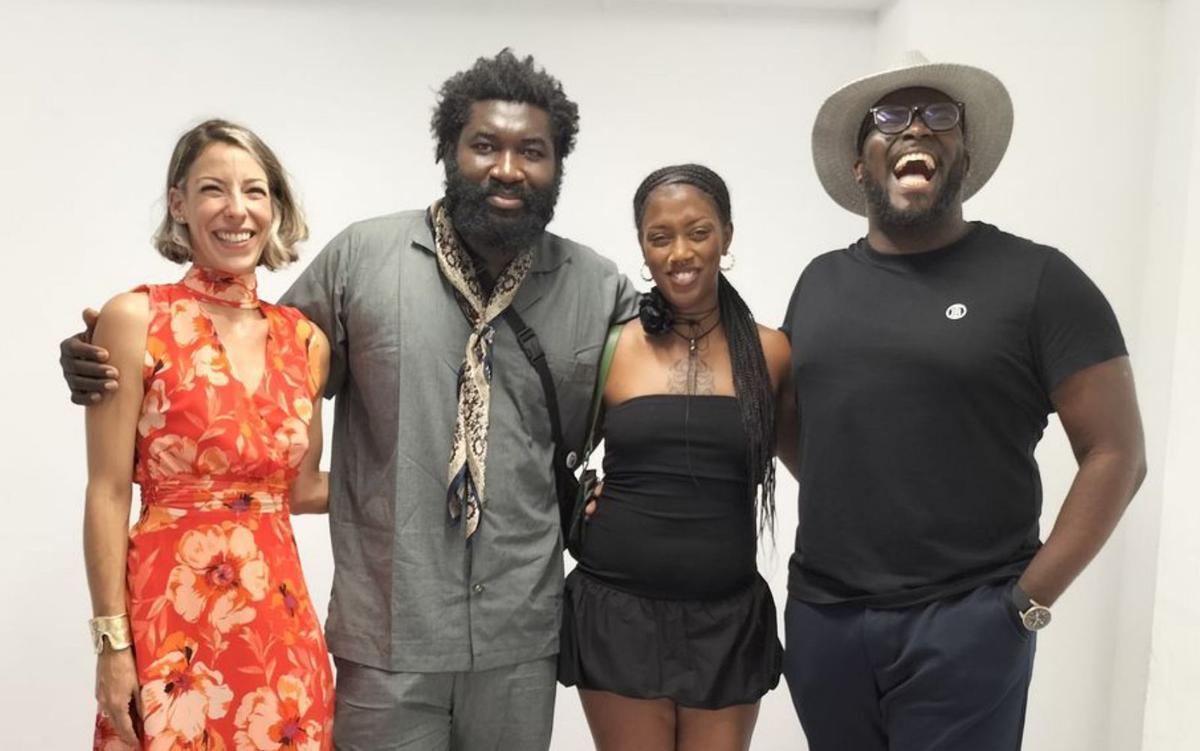 Sara Arjona, Samuel Baah, Bijuca Balde y Abraham Abia.