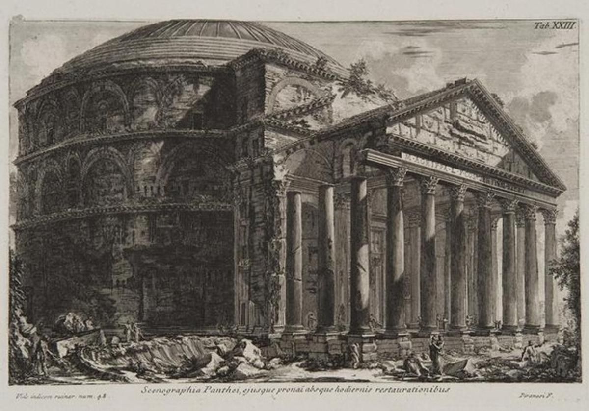 ’Mausoleu antic erigit per a les cendres d’un emperador romà’, gravat de Giambattista Piranesi ’Mausoleu antic erigit per a les cendres d’un emperador romà’, gravat de Giambattista Piranesi